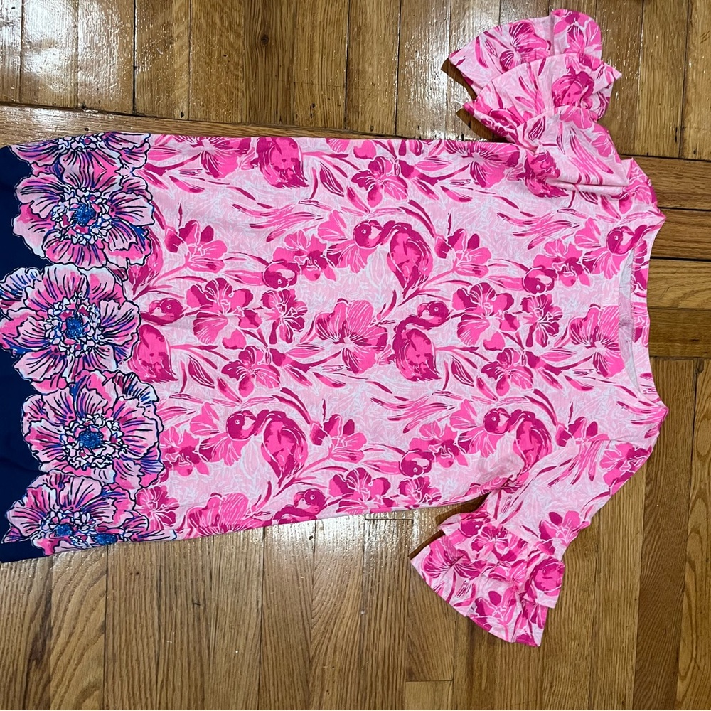 Pink Floral Kids Shirt